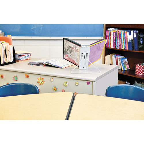 Durable® wholesale. Instaview Expandable Desktop Reference System, 10 Panels, Assorted Borders. HSD Wholesale: Janitorial Supplies, Breakroom Supplies, Office Supplies.