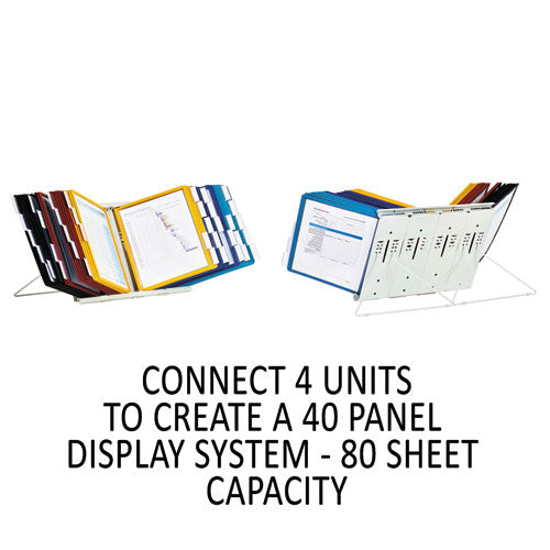 Durable® wholesale. Instaview Expandable Desktop Reference System, 10 Panels, Assorted Borders. HSD Wholesale: Janitorial Supplies, Breakroom Supplies, Office Supplies.