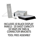 Durable® wholesale. Instaview Expandable Desktop Reference System, 10 Panels, Black Borders. HSD Wholesale: Janitorial Supplies, Breakroom Supplies, Office Supplies.