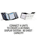 Durable® wholesale. Instaview Expandable Desktop Reference System, 10 Panels, Black Borders. HSD Wholesale: Janitorial Supplies, Breakroom Supplies, Office Supplies.