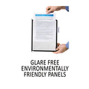 Durable® wholesale. Instaview Expandable Desktop Reference System, 10 Panels, Black Borders. HSD Wholesale: Janitorial Supplies, Breakroom Supplies, Office Supplies.