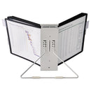 Durable® wholesale. Instaview Expandable Desktop Reference System, 10 Panels, Black Borders. HSD Wholesale: Janitorial Supplies, Breakroom Supplies, Office Supplies.