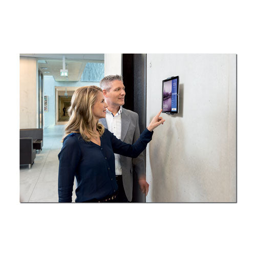Durable® wholesale. Wall-mounted Tablet Holder, Silver-charcoal Gray. HSD Wholesale: Janitorial Supplies, Breakroom Supplies, Office Supplies.