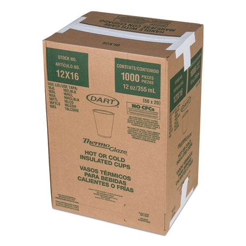 Dart® wholesale. Dart® Café G Foam Hot-cold Cups, 12 Oz, White With Brown And Red, 1000-carton. HSD Wholesale: Janitorial Supplies, Breakroom Supplies, Office Supplies.