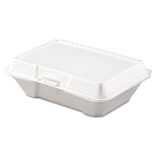 Dart® wholesale. DART Foam Hinged Lid Containers, 1-compartment, 6.4 X 9.3 X 2.9, White, 200-carton. HSD Wholesale: Janitorial Supplies, Breakroom Supplies, Office Supplies.