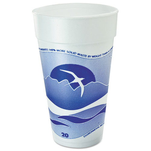 Dart® wholesale. DART Horizon Foam Cup, Hot-cold, 20oz., Printed, Blueberry-white, 25-bag, 20-ct. HSD Wholesale: Janitorial Supplies, Breakroom Supplies, Office Supplies.