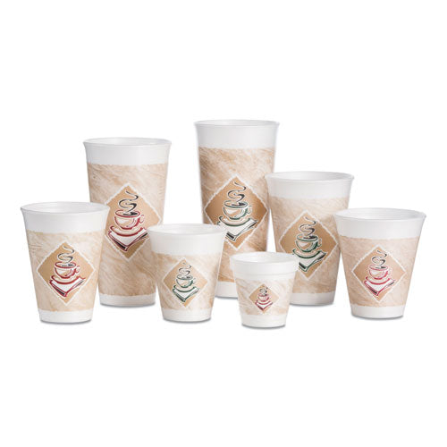 Café G Foam Hot-cold Cups, 24 Oz, Brown-green-white, 20-bag, 25 Bags-carton