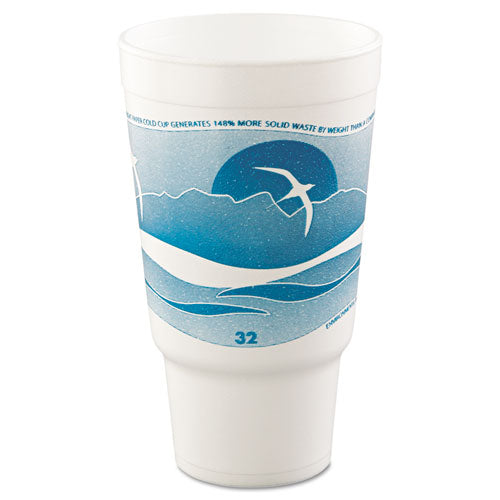 Dart® wholesale. DART Horizon Hot-cold Foam Drinking Cups, 32oz, Teal-white, 16-bag, 25 Bags-carton. HSD Wholesale: Janitorial Supplies, Breakroom Supplies, Office Supplies.