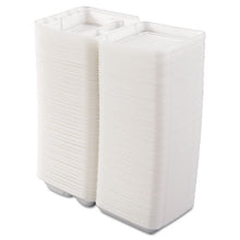 Load image into Gallery viewer, Dart® wholesale. DART Foam Hinged Lid Containers, 3-compartment, 7.5 X 8 X 2.3, White, 200-carton. HSD Wholesale: Janitorial Supplies, Breakroom Supplies, Office Supplies.