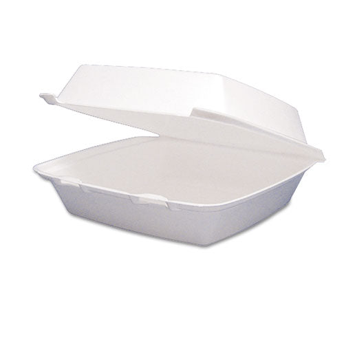 Dart® wholesale. DART Foam Hinged Lid Containers, 1-compartment, 8.38 X 7.78 X 3.25, White, 200-carton. HSD Wholesale: Janitorial Supplies, Breakroom Supplies, Office Supplies.