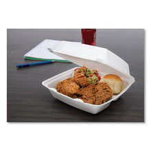 Load image into Gallery viewer, Dart® wholesale. DART Foam Hinged Lid Containers, 3-compartment, 8.38 X 7.78 X 3.25, 200-carton. HSD Wholesale: Janitorial Supplies, Breakroom Supplies, Office Supplies.