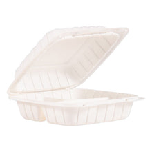 Load image into Gallery viewer, ProPlanet™ by Dart® wholesale. Hinged Lid Containers, 3-compartment, 8.3&quot; X 8&quot; X 3&quot;, White, 150-carton. HSD Wholesale: Janitorial Supplies, Breakroom Supplies, Office Supplies.