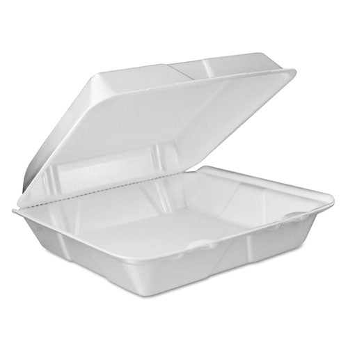 Dart® wholesale. DART Foam Hinged Lid Container, Vented Lid, 9 X 9.4 X 3, White, 100-pack, 2 Packs-carton. HSD Wholesale: Janitorial Supplies, Breakroom Supplies, Office Supplies.