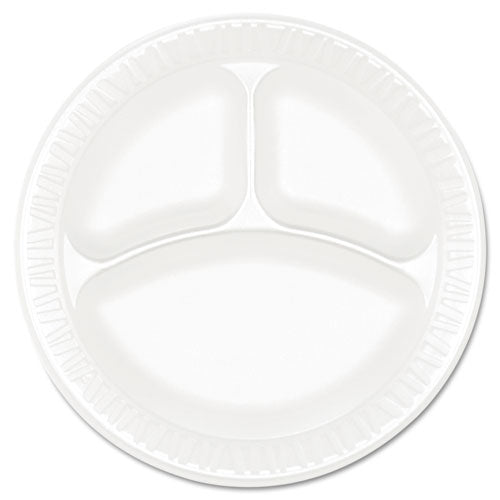 Dart® wholesale. DART Concorde Foam Plate, 3-comp, 9" Dia, White, 125-pack, 4 Packs-carton. HSD Wholesale: Janitorial Supplies, Breakroom Supplies, Office Supplies.