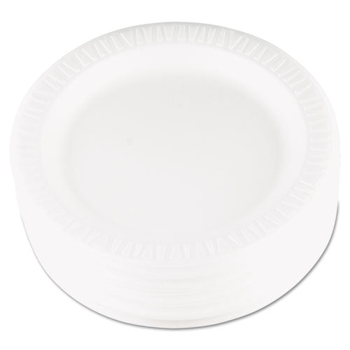 Dart® wholesale. Quiet Classic Laminated Foam Dinnerware, Plate, 9" Dia, Wh, 125-pk, 4 Packs-ct. HSD Wholesale: Janitorial Supplies, Breakroom Supplies, Office Supplies.