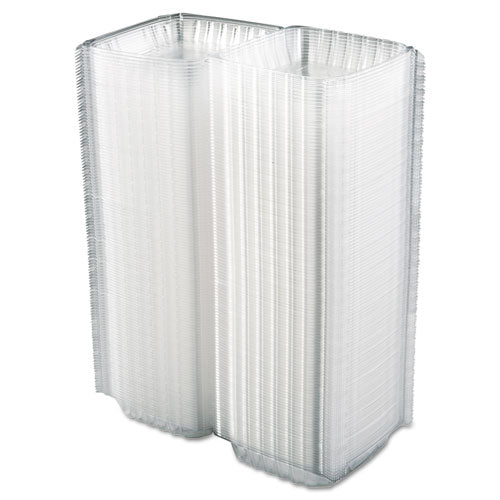Dart® wholesale. DART Clearseal Hinged-lid Plastic Containers, 8.3 X 8.3 X 3, Clear, 250-carton. HSD Wholesale: Janitorial Supplies, Breakroom Supplies, Office Supplies.