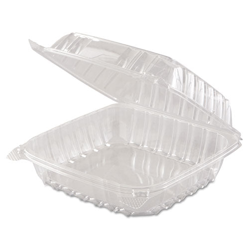 Dart® wholesale. DART Clearseal Hinged-lid Plastic Containers, 8.3 X 8.3 X 3, Clear, 250-carton. HSD Wholesale: Janitorial Supplies, Breakroom Supplies, Office Supplies.