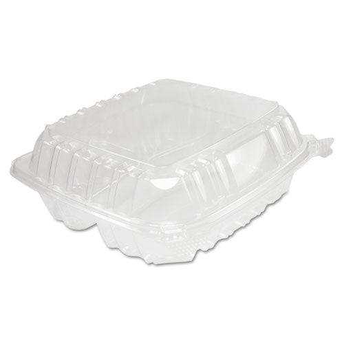 Dart® wholesale. DART Clearseal Hinged-lid Plastic Containers, 8.25 X 8.25 X 3, Clear, 125-pack, 2 Packs-carton. HSD Wholesale: Janitorial Supplies, Breakroom Supplies, Office Supplies.