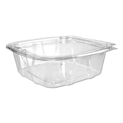 Clearpac Safeseal Tamper-resistant, Tamper-evident Containers, Flat Lid, 48 Oz, 7.8 X 8.1 X 2.5, Clear, 100-bag, 2 Bags-ct