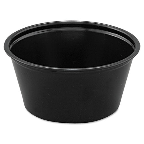 Dart® wholesale. DART Polystyrene Portion Cups, 2 Oz, Black, 250-bag, 10 Bags-carton. HSD Wholesale: Janitorial Supplies, Breakroom Supplies, Office Supplies.