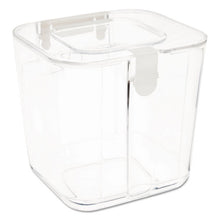 Load image into Gallery viewer, deflecto® wholesale. Stackable Caddy Organizer With S, M And L Containers, White Caddy, Clear Containers. HSD Wholesale: Janitorial Supplies, Breakroom Supplies, Office Supplies.