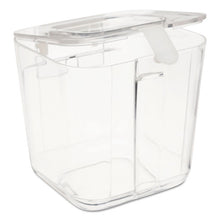 Load image into Gallery viewer, deflecto® wholesale. Stackable Caddy Organizer With S, M And L Containers, White Caddy, Clear Containers. HSD Wholesale: Janitorial Supplies, Breakroom Supplies, Office Supplies.