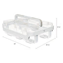deflecto® wholesale. Stackable Caddy Organizer With S, M And L Containers, White Caddy, Clear Containers. HSD Wholesale: Janitorial Supplies, Breakroom Supplies, Office Supplies.