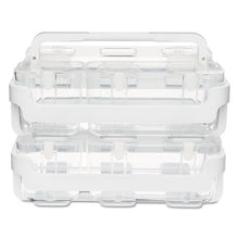 Load image into Gallery viewer, deflecto® wholesale. Stackable Caddy Organizer With S, M And L Containers, White Caddy, Clear Containers. HSD Wholesale: Janitorial Supplies, Breakroom Supplies, Office Supplies.