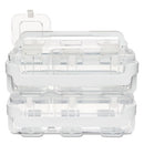 deflecto® wholesale. Stackable Caddy Organizer With S, M And L Containers, White Caddy, Clear Containers. HSD Wholesale: Janitorial Supplies, Breakroom Supplies, Office Supplies.