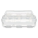 deflecto® wholesale. Stackable Caddy Organizer With S, M And L Containers, White Caddy, Clear Containers. HSD Wholesale: Janitorial Supplies, Breakroom Supplies, Office Supplies.