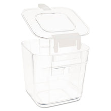 Load image into Gallery viewer, deflecto® wholesale. Stackable Caddy Organizer With S, M And L Containers, White Caddy, Clear Containers. HSD Wholesale: Janitorial Supplies, Breakroom Supplies, Office Supplies.