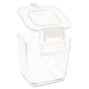deflecto® wholesale. Stackable Caddy Organizer With S, M And L Containers, White Caddy, Clear Containers. HSD Wholesale: Janitorial Supplies, Breakroom Supplies, Office Supplies.
