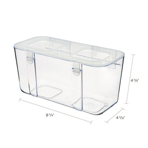 deflecto® wholesale. Stackable Caddy Organizer Containers, Medium, Clear. HSD Wholesale: Janitorial Supplies, Breakroom Supplies, Office Supplies.