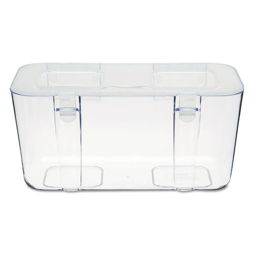 deflecto® wholesale. Stackable Caddy Organizer Containers, Medium, Clear. HSD Wholesale: Janitorial Supplies, Breakroom Supplies, Office Supplies.