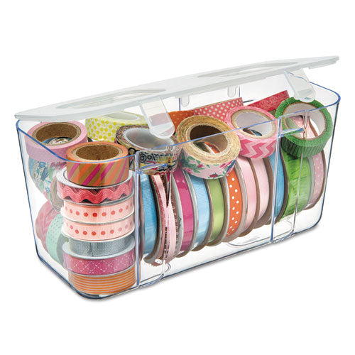 deflecto® wholesale. Stackable Caddy Organizer Containers, Medium, Clear. HSD Wholesale: Janitorial Supplies, Breakroom Supplies, Office Supplies.