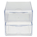 deflecto® wholesale. Stackable Cube Organizer, 2 Drawers, 6 X 7 1-8 X 6, Clear. HSD Wholesale: Janitorial Supplies, Breakroom Supplies, Office Supplies.