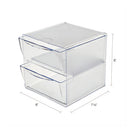 deflecto® wholesale. Stackable Cube Organizer, 2 Drawers, 6 X 7 1-8 X 6, Clear. HSD Wholesale: Janitorial Supplies, Breakroom Supplies, Office Supplies.