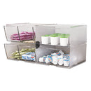deflecto® wholesale. Stackable Cube Organizer, 2 Drawers, 6 X 7 1-8 X 6, Clear. HSD Wholesale: Janitorial Supplies, Breakroom Supplies, Office Supplies.