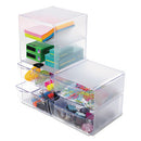 deflecto® wholesale. Stackable Cube Organizer, 2 Drawers, 6 X 7 1-8 X 6, Clear. HSD Wholesale: Janitorial Supplies, Breakroom Supplies, Office Supplies.