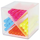 deflecto® wholesale. Stackable Cube Organizer, X Divider, 6 X 7 1-8 X 6, Clear. HSD Wholesale: Janitorial Supplies, Breakroom Supplies, Office Supplies.