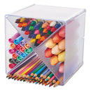 deflecto® wholesale. Stackable Cube Organizer, X Divider, 6 X 7 1-8 X 6, Clear. HSD Wholesale: Janitorial Supplies, Breakroom Supplies, Office Supplies.