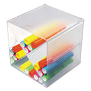 deflecto® wholesale. Stackable Cube Organizer, X Divider, 6 X 7 1-8 X 6, Clear. HSD Wholesale: Janitorial Supplies, Breakroom Supplies, Office Supplies.