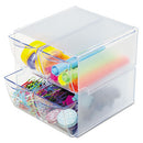deflecto® wholesale. Stackable Cube Organizer, 4 Drawers, 6 X 7 1-8 X 6, Clear. HSD Wholesale: Janitorial Supplies, Breakroom Supplies, Office Supplies.