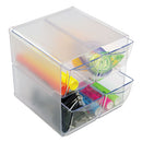 deflecto® wholesale. Stackable Cube Organizer, 4 Drawers, 6 X 7 1-8 X 6, Clear. HSD Wholesale: Janitorial Supplies, Breakroom Supplies, Office Supplies.