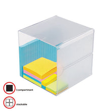 Load image into Gallery viewer, deflecto® wholesale. Stackable Cube Organizer, 6 X 6 X 6, Clear. HSD Wholesale: Janitorial Supplies, Breakroom Supplies, Office Supplies.