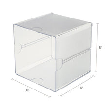 Load image into Gallery viewer, deflecto® wholesale. Stackable Cube Organizer, 6 X 6 X 6, Clear. HSD Wholesale: Janitorial Supplies, Breakroom Supplies, Office Supplies.