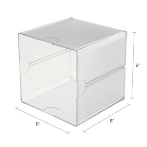 deflecto® wholesale. Stackable Cube Organizer, 6 X 6 X 6, Clear. HSD Wholesale: Janitorial Supplies, Breakroom Supplies, Office Supplies.