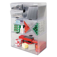 Load image into Gallery viewer, deflecto® wholesale. Stackable Cube Organizer, 6 X 6 X 6, Clear. HSD Wholesale: Janitorial Supplies, Breakroom Supplies, Office Supplies.