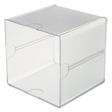 Load image into Gallery viewer, deflecto® wholesale. Stackable Cube Organizer, 6 X 6 X 6, Clear. HSD Wholesale: Janitorial Supplies, Breakroom Supplies, Office Supplies.