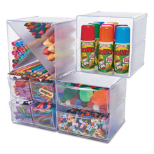 Load image into Gallery viewer, deflecto® wholesale. Stackable Cube Organizer, 6 X 6 X 6, Clear. HSD Wholesale: Janitorial Supplies, Breakroom Supplies, Office Supplies.